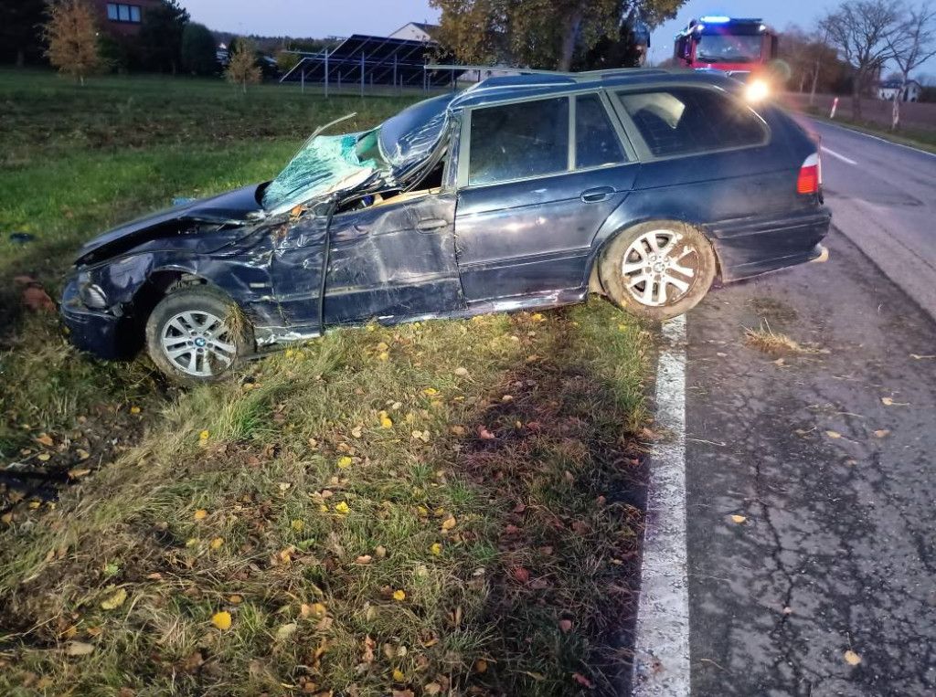 Poranny wypadek w Lubinii Małej