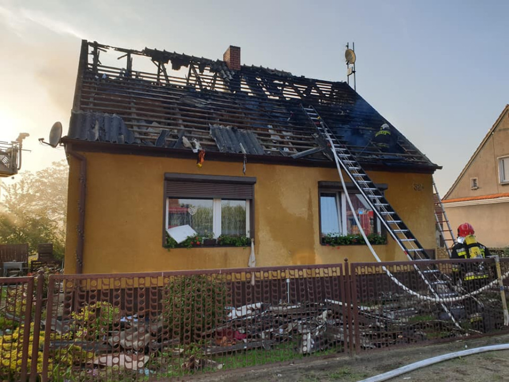 Pożar domu przy ul. Żerkowskiej