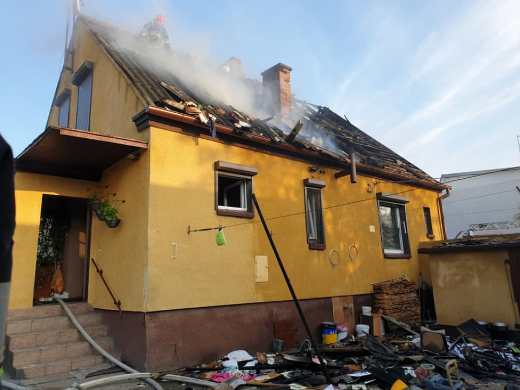 Pożar domu przy ul. Żerkowskiej