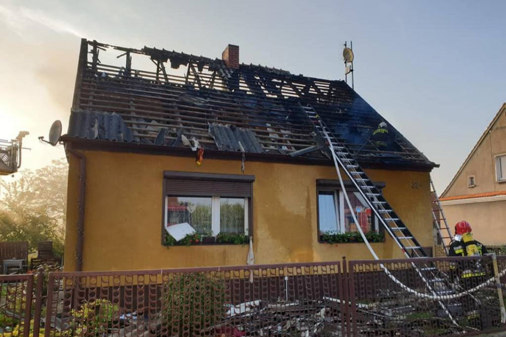 Pożar domu przy ul. Żerkowskiej