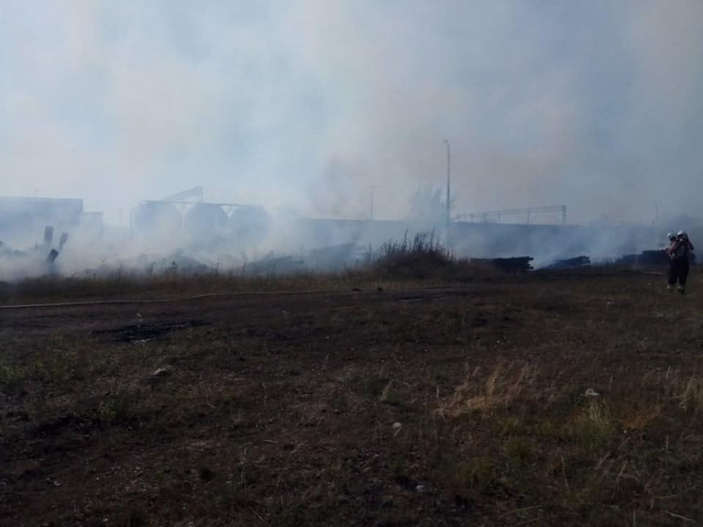 Pożar podkładów kolejowych