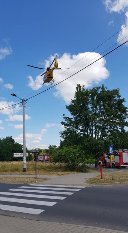 Lądowanie śmigłowca LPR w Żerkowie