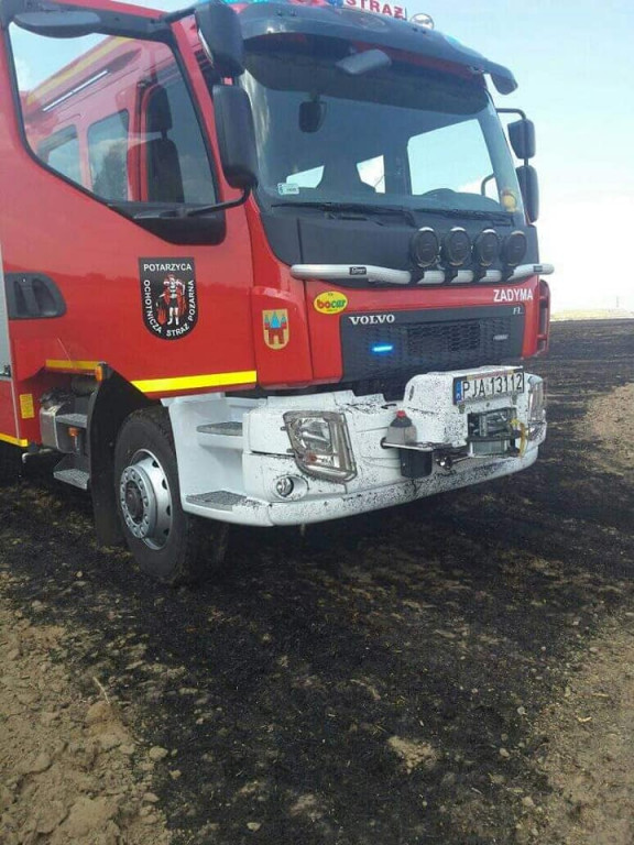 Pożar - granica Roszkowa i Dąbrowy