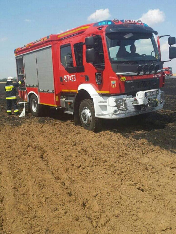 Pożar - granica Roszkowa i Dąbrowy