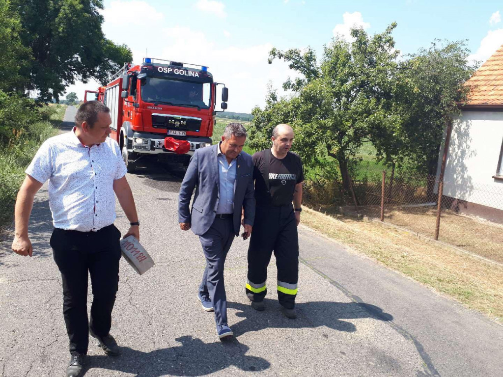Pożar - granica Roszkowa i Dąbrowy