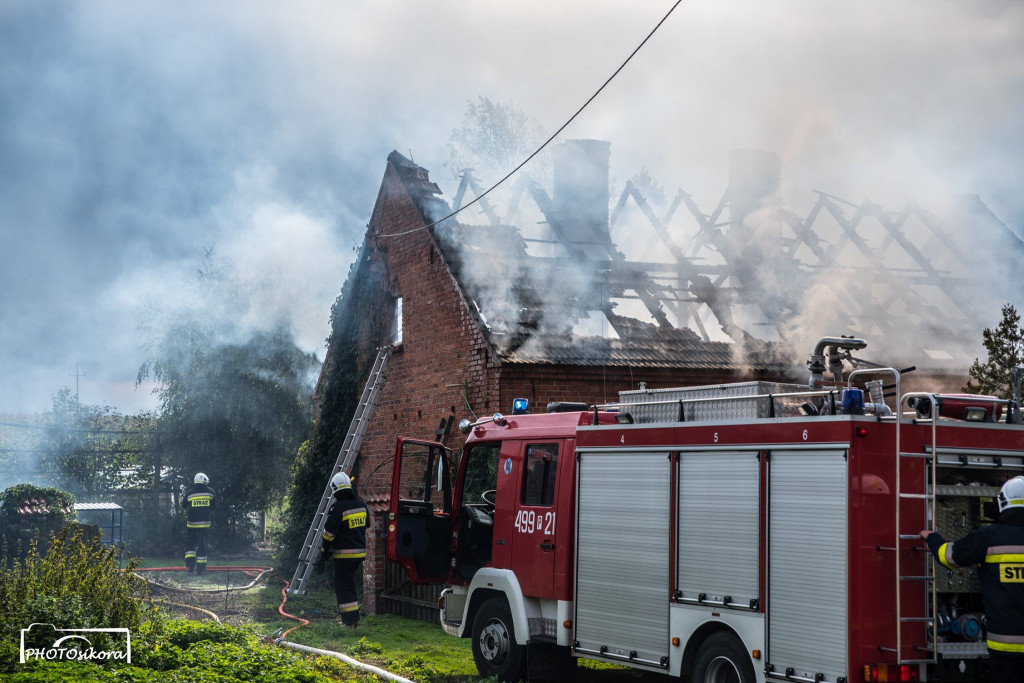 Koźmin Wlkp. Pożar domu