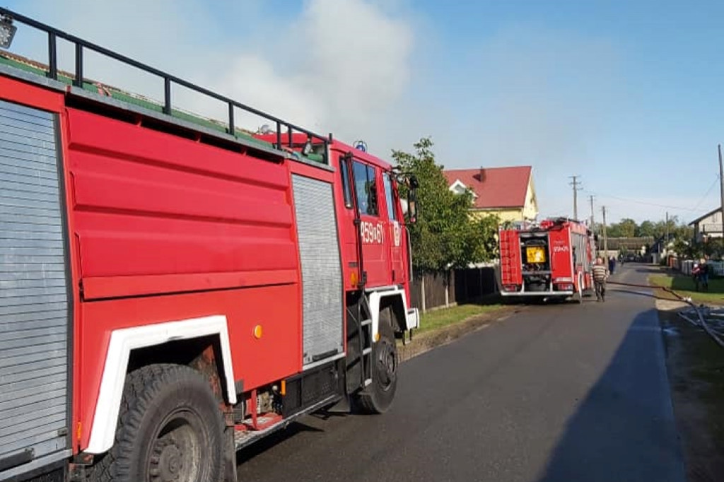 Pożar stodoły w Lisewie