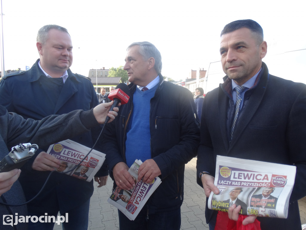 Kandydaci Lewicy na targowisku