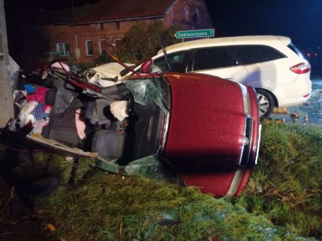 Wypadek na skrzyżowaniu w Parzewie