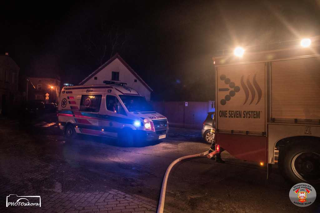 Groźny pożar w mikołajkowy wieczór - Koźmin Wlkp.