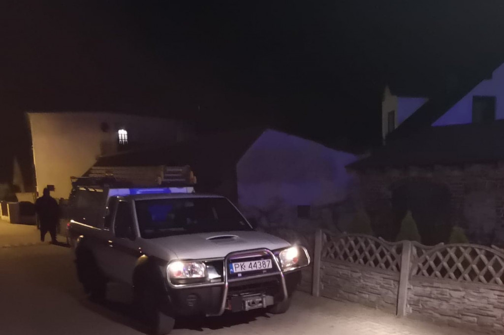Pożar domu w Wilkowyi