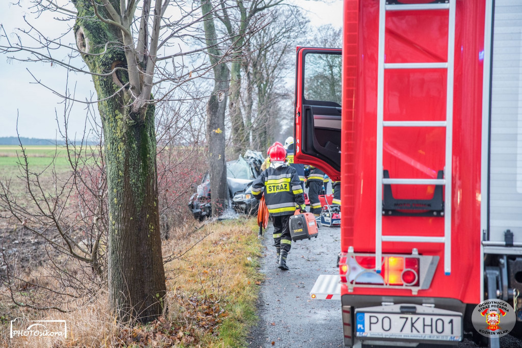 Świąteczny wypadek na granicy powiatów