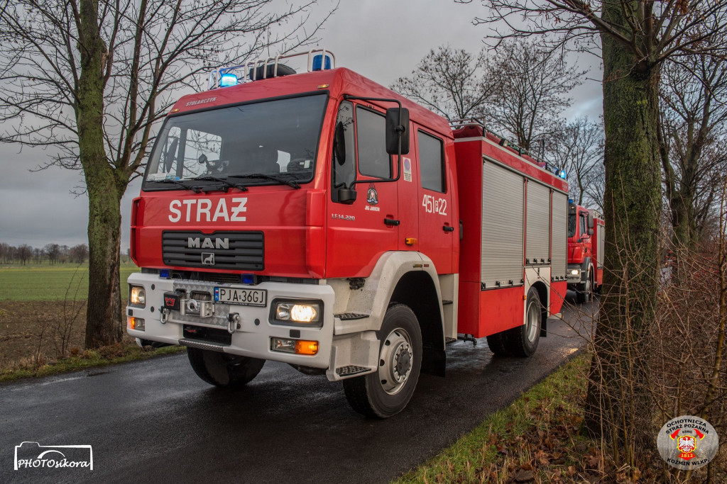 Świąteczny wypadek na granicy powiatów