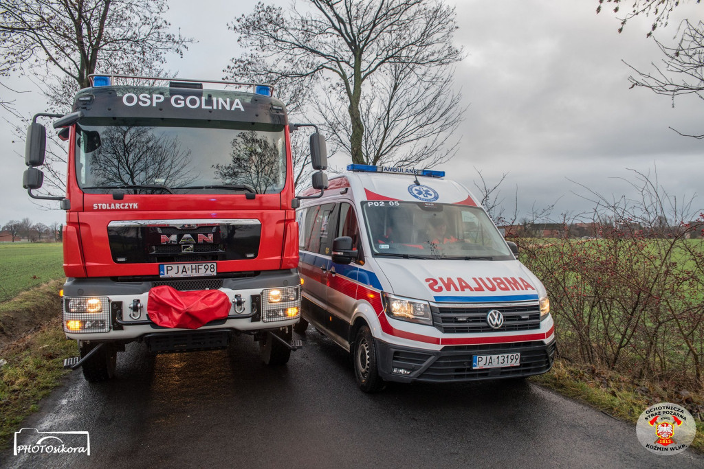 Świąteczny wypadek na granicy powiatów
