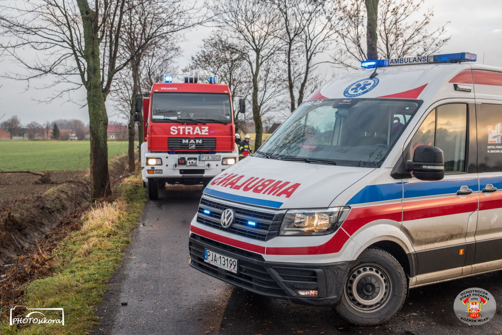 Świąteczny wypadek na granicy powiatów