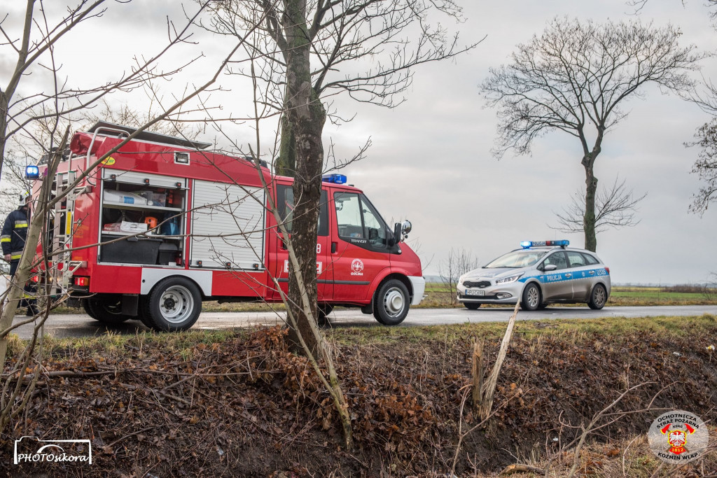 Świąteczny wypadek na granicy powiatów