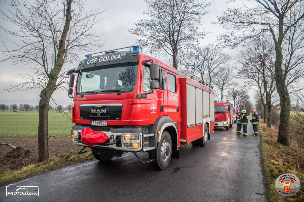 Świąteczny wypadek na granicy powiatów