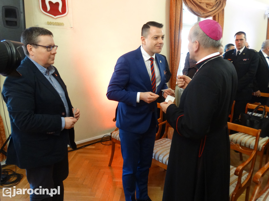 Spotkanie opłatkowe z biskupem w Jarocinie