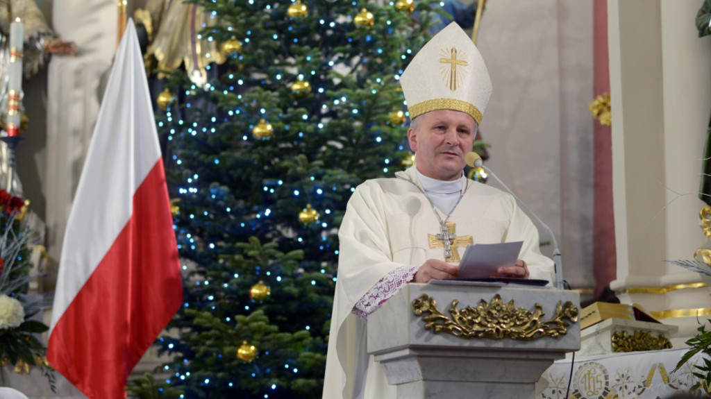 Spotkanie opłatkowe z biskupem w Jarocinie