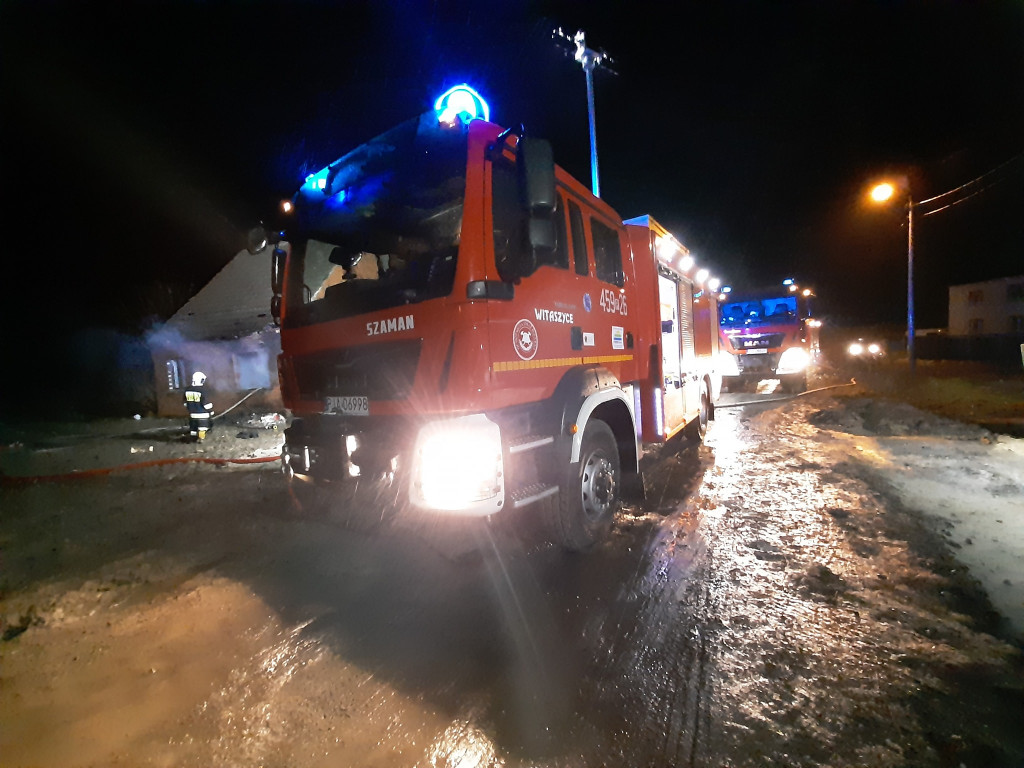 Witaszyce. Pożar budynku przy ul. Kolejowej