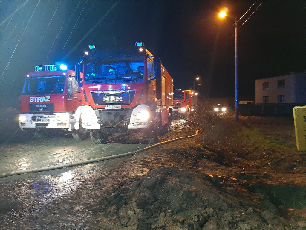 Witaszyce. Pożar budynku przy ul. Kolejowej