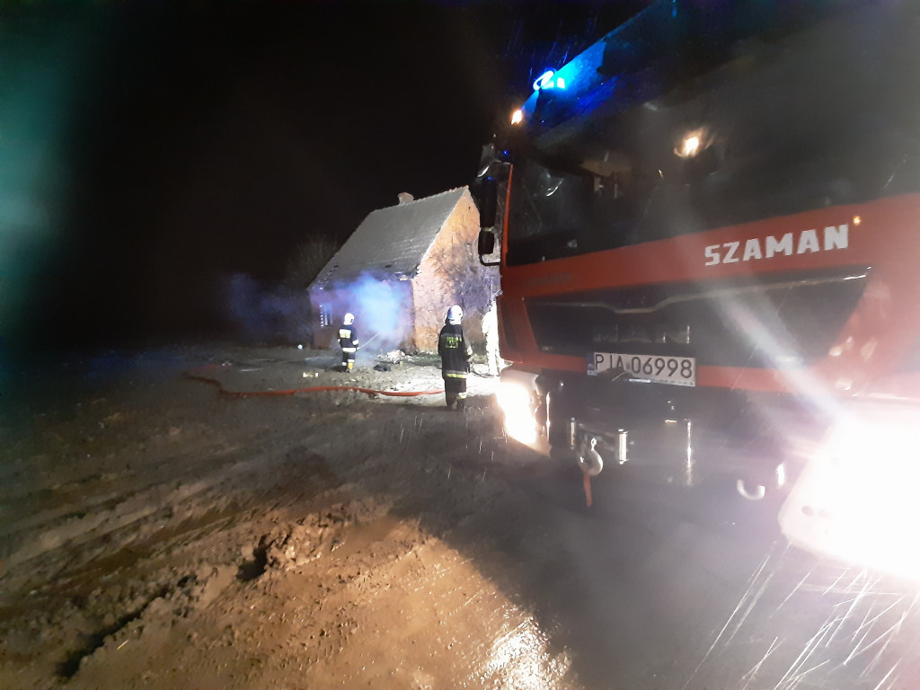 Witaszyce. Pożar budynku przy ul. Kolejowej