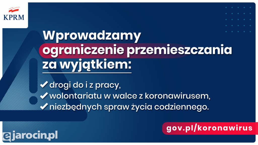 Ograniczenia w związku z koronawirusem do 11.04