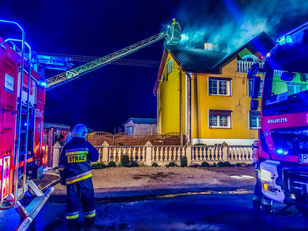 Pożar domu w miejscowości Chromiec