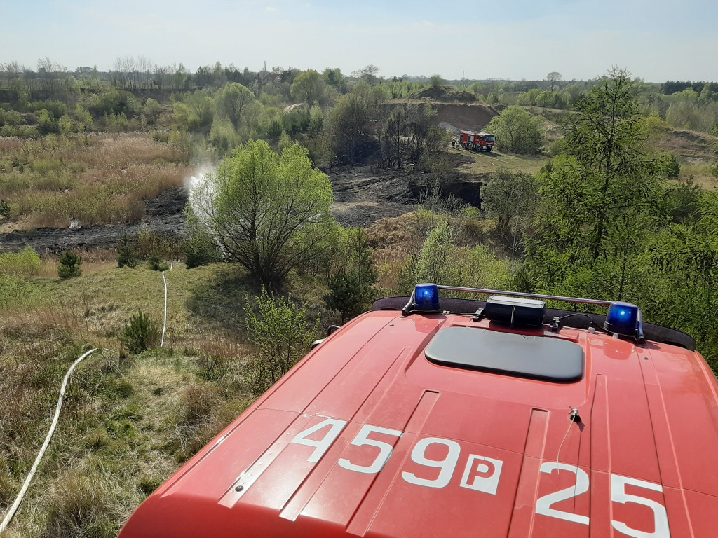 Pożar na kopalni gliny w Witaszycach