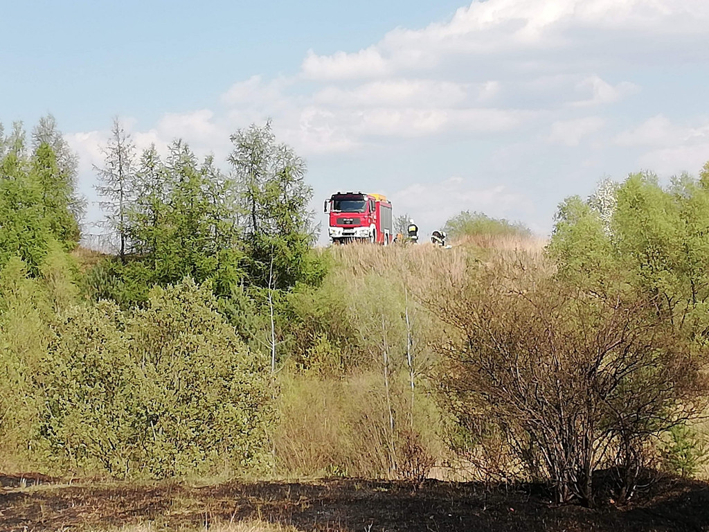 Pożar na kopalni gliny w Witaszycach