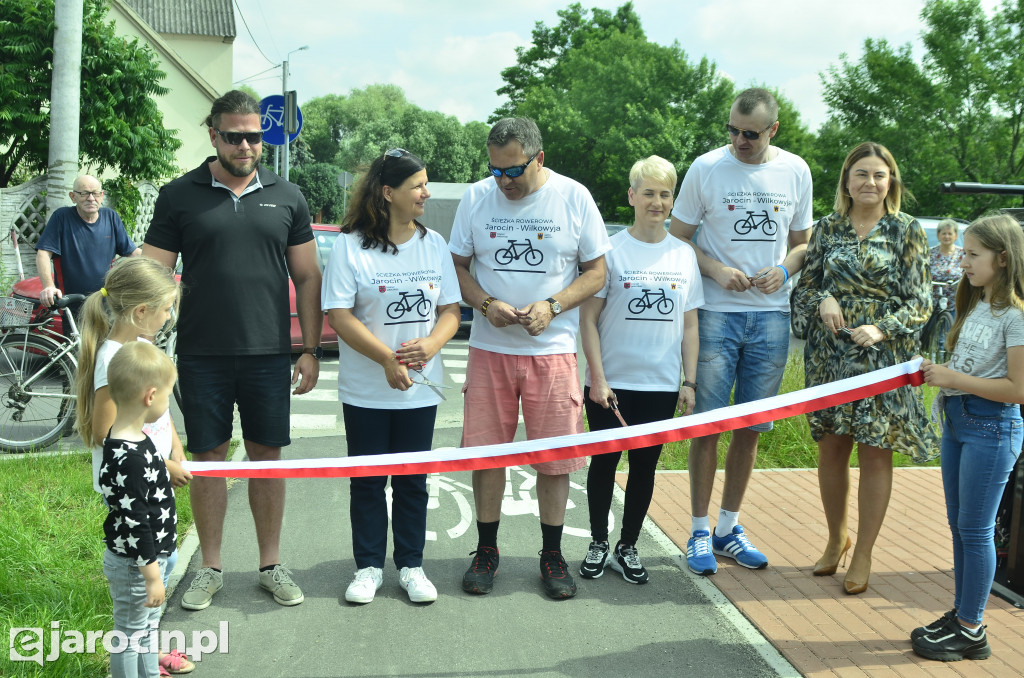 Otwarcie ścieżki rowerowej z Jarocina do Wilkowyi