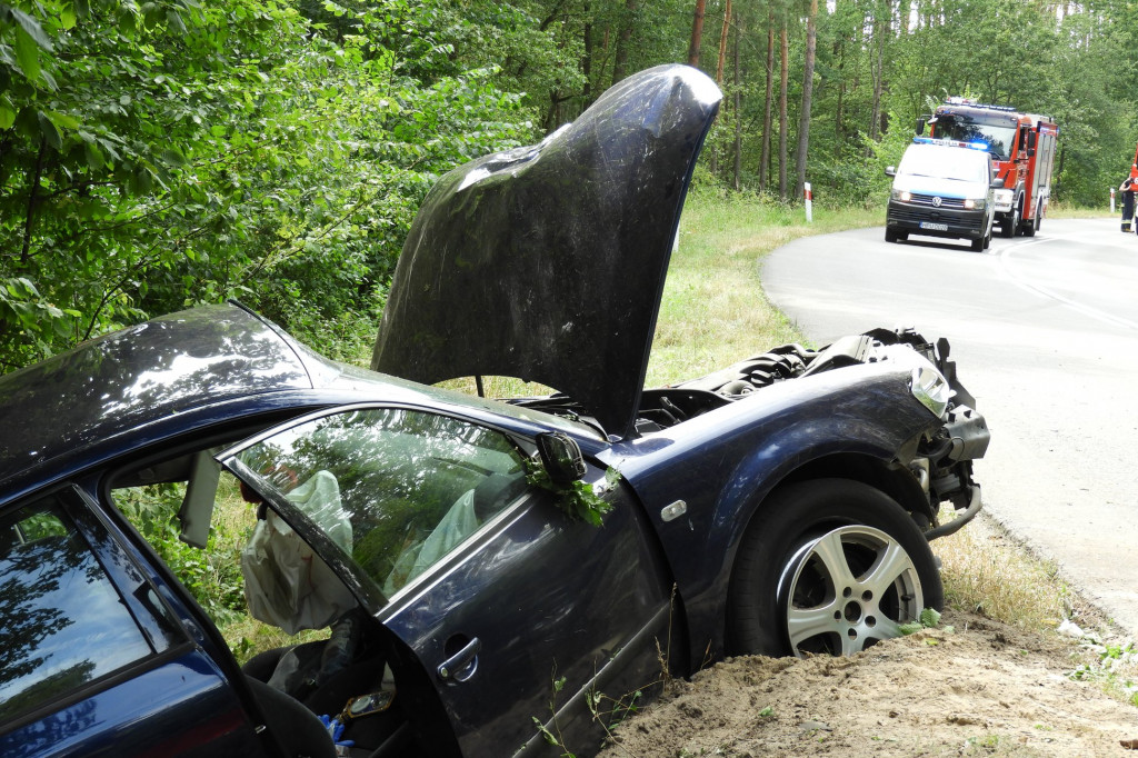 Wypadek na trasie z Tarzec do Lubinii Małej