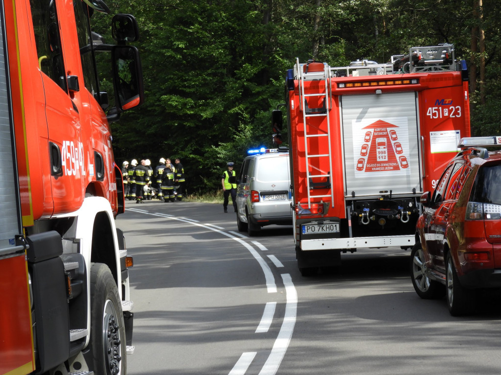 Wypadek na trasie z Tarzec do Lubinii Małej