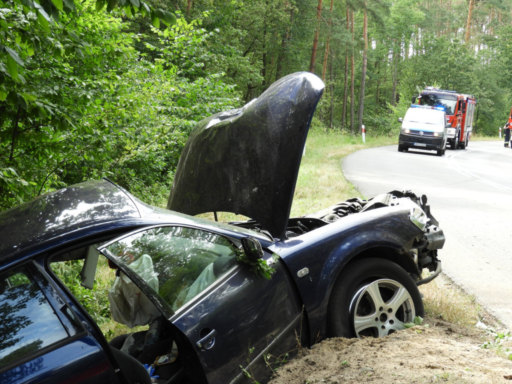 Wypadek na trasie z Tarzec do Lubinii Małej
