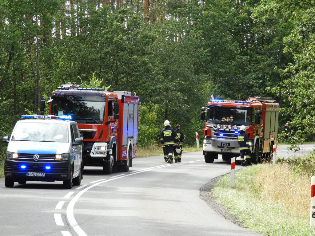 Wypadek na trasie z Tarzec do Lubinii Małej