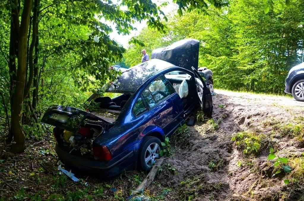 Wypadek na trasie z Tarzec do Lubinii Małej
