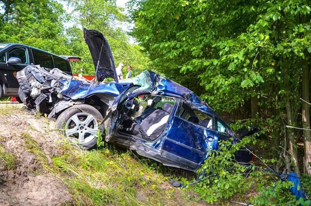 Wypadek na trasie z Tarzec do Lubinii Małej