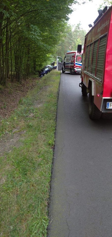 Wypadek na trasie z Tarzec do Lubinii Małej