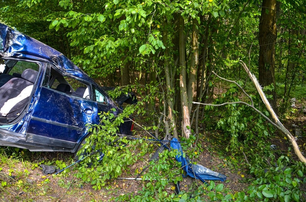 Wypadek na trasie z Tarzec do Lubinii Małej