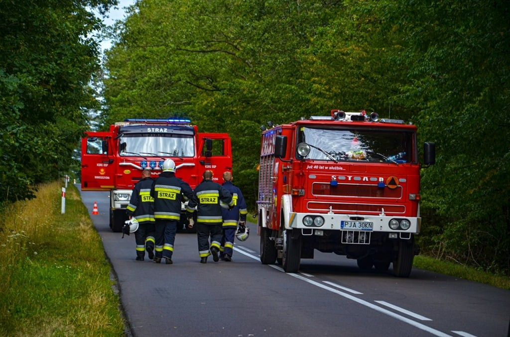 Wypadek na trasie z Tarzec do Lubinii Małej