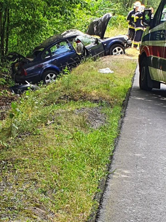 Wypadek na trasie z Tarzec do Lubinii Małej