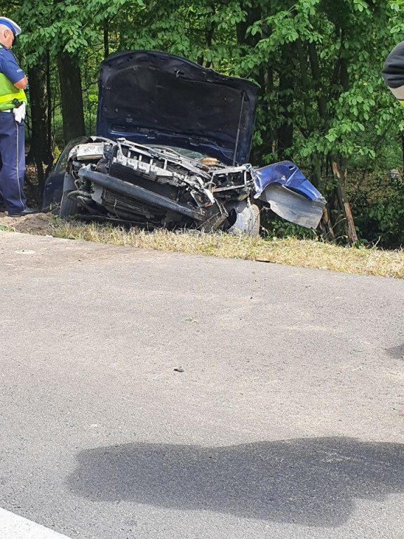 Wypadek na trasie z Tarzec do Lubinii Małej