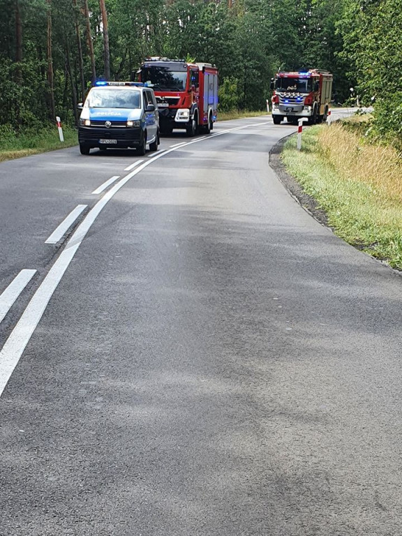 Wypadek na trasie z Tarzec do Lubinii Małej