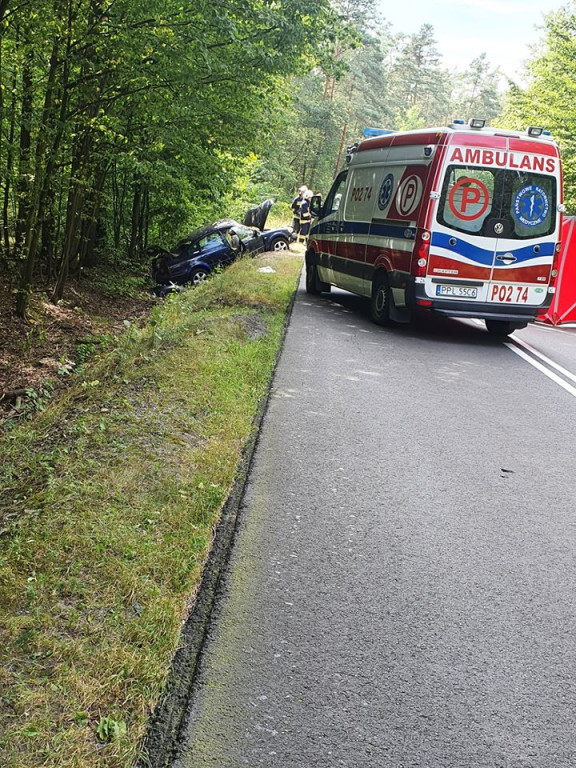 Wypadek na trasie z Tarzec do Lubinii Małej