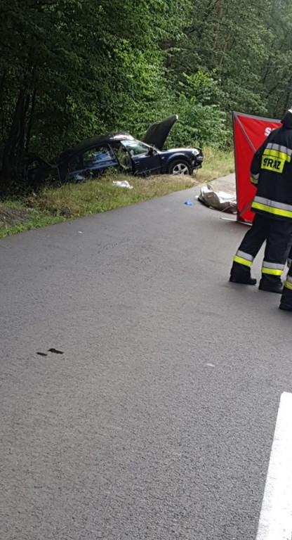 Wypadek na trasie z Tarzec do Lubinii Małej