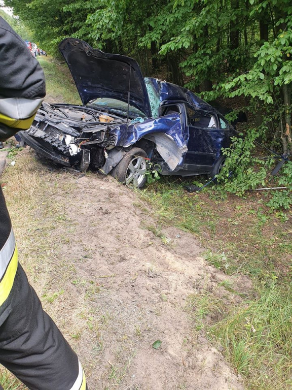 Wypadek na trasie z Tarzec do Lubinii Małej