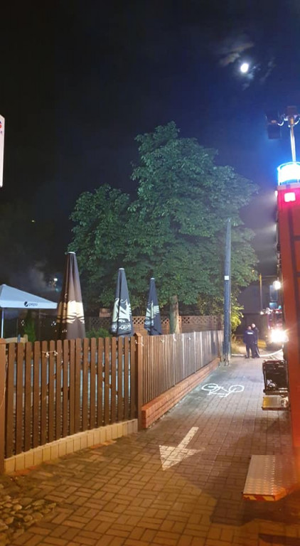 Nocny pożar na ul. Bema w Jarocinie