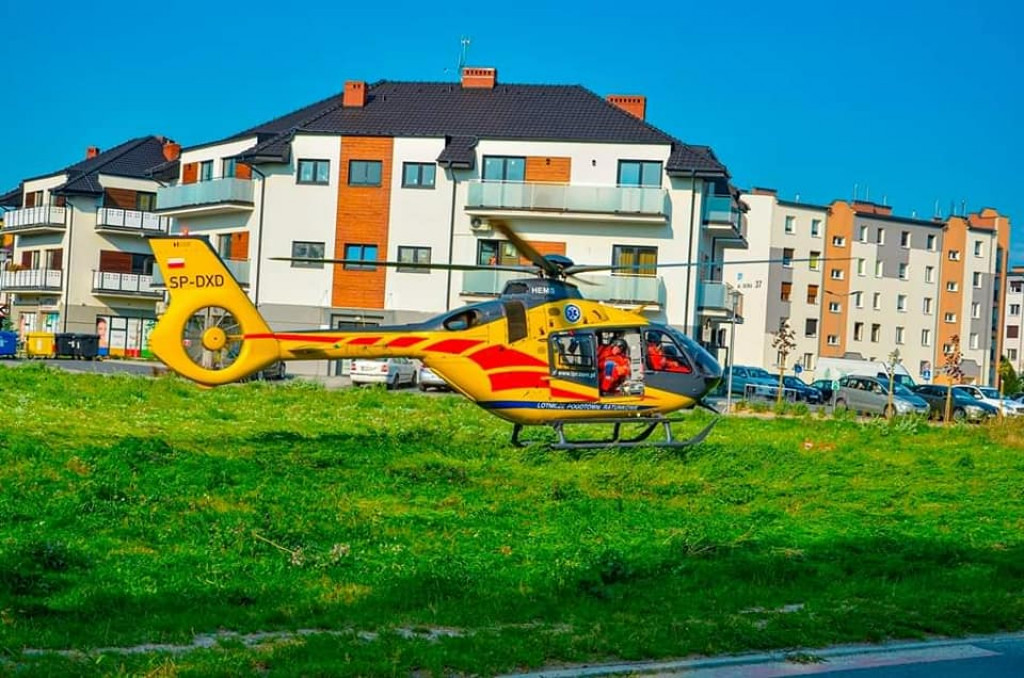 Interwencja Lotniczego Pogotowia Ratunkowego w Jarocinie