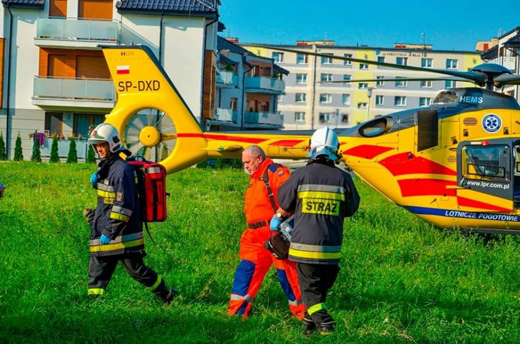 Interwencja Lotniczego Pogotowia Ratunkowego w Jarocinie