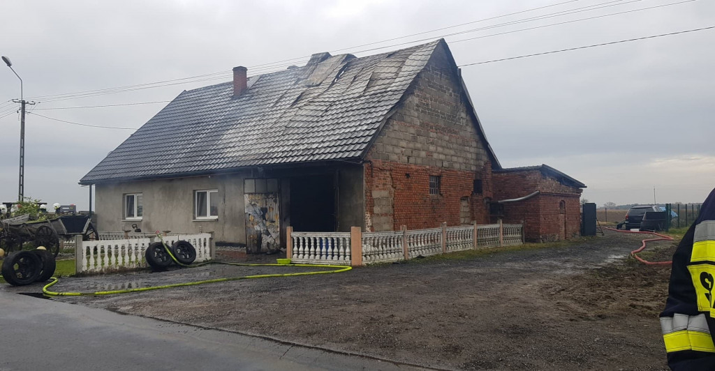 Pożar domu w Parzewie